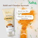 Saba Soap-Free Facewash with Natural Turmeric and Chandan (Sandalwood)