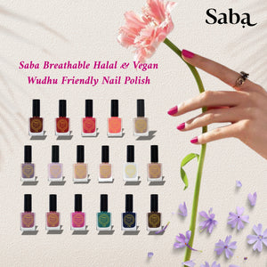 Saba Breathable Halal & Vegan Wudhu Friendly Nail Polish