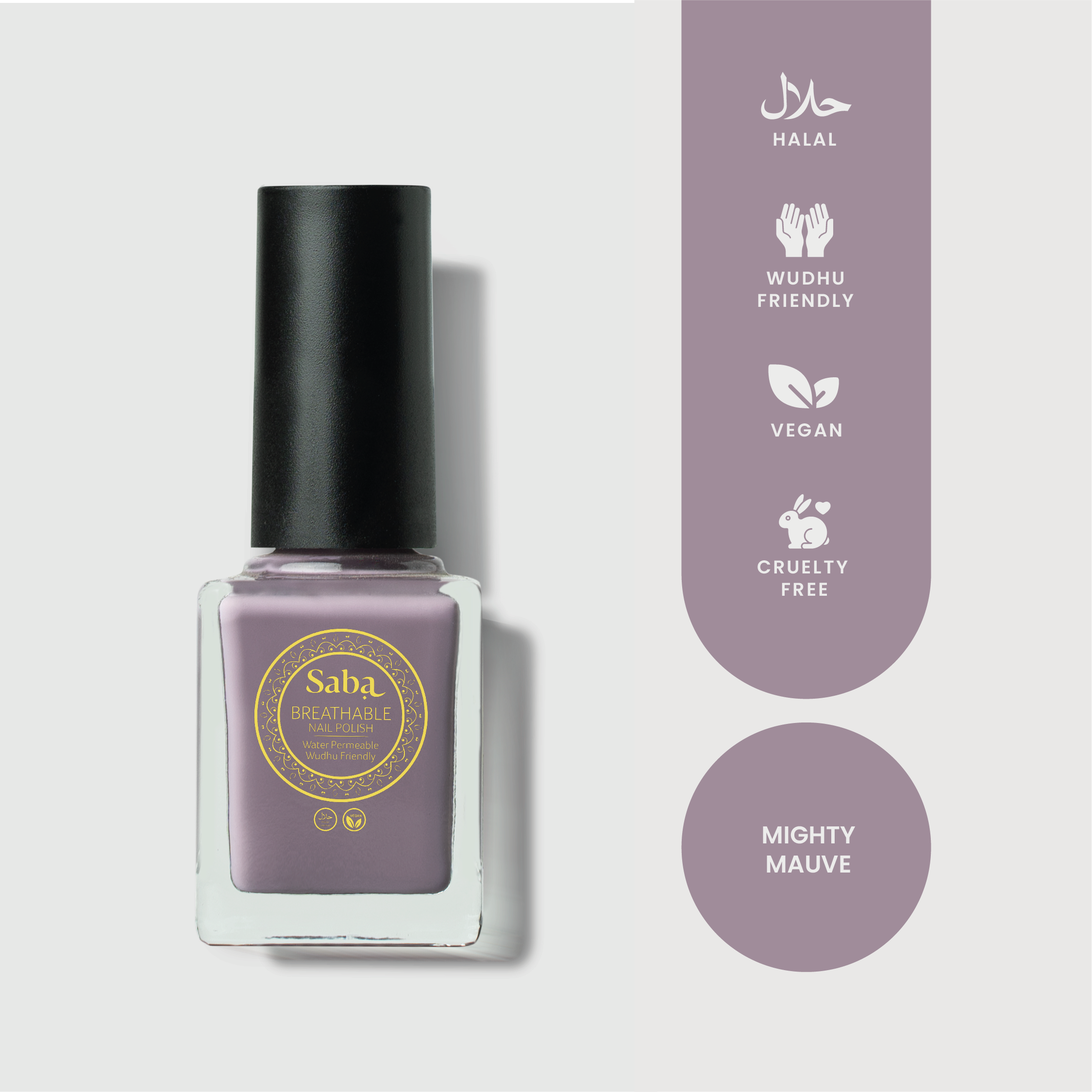 Saba Breathable Halal & Vegan Wudhu Friendly Nail Polish