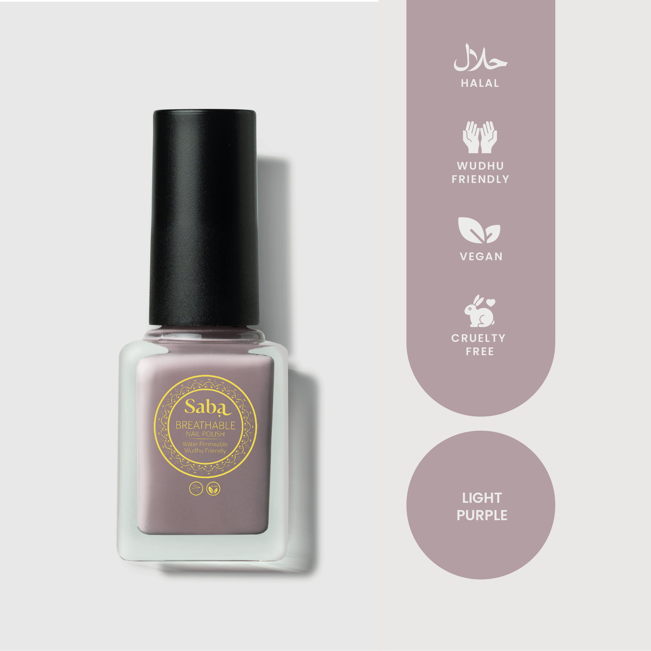 Saba Breathable Halal & Vegan Wudhu Friendly Nail Polish