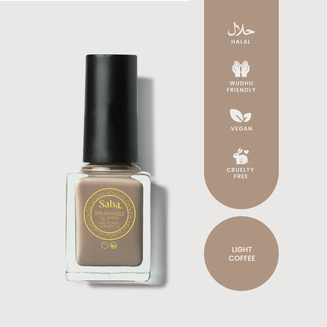 Saba Breathable Nail Polish - Light Coffee