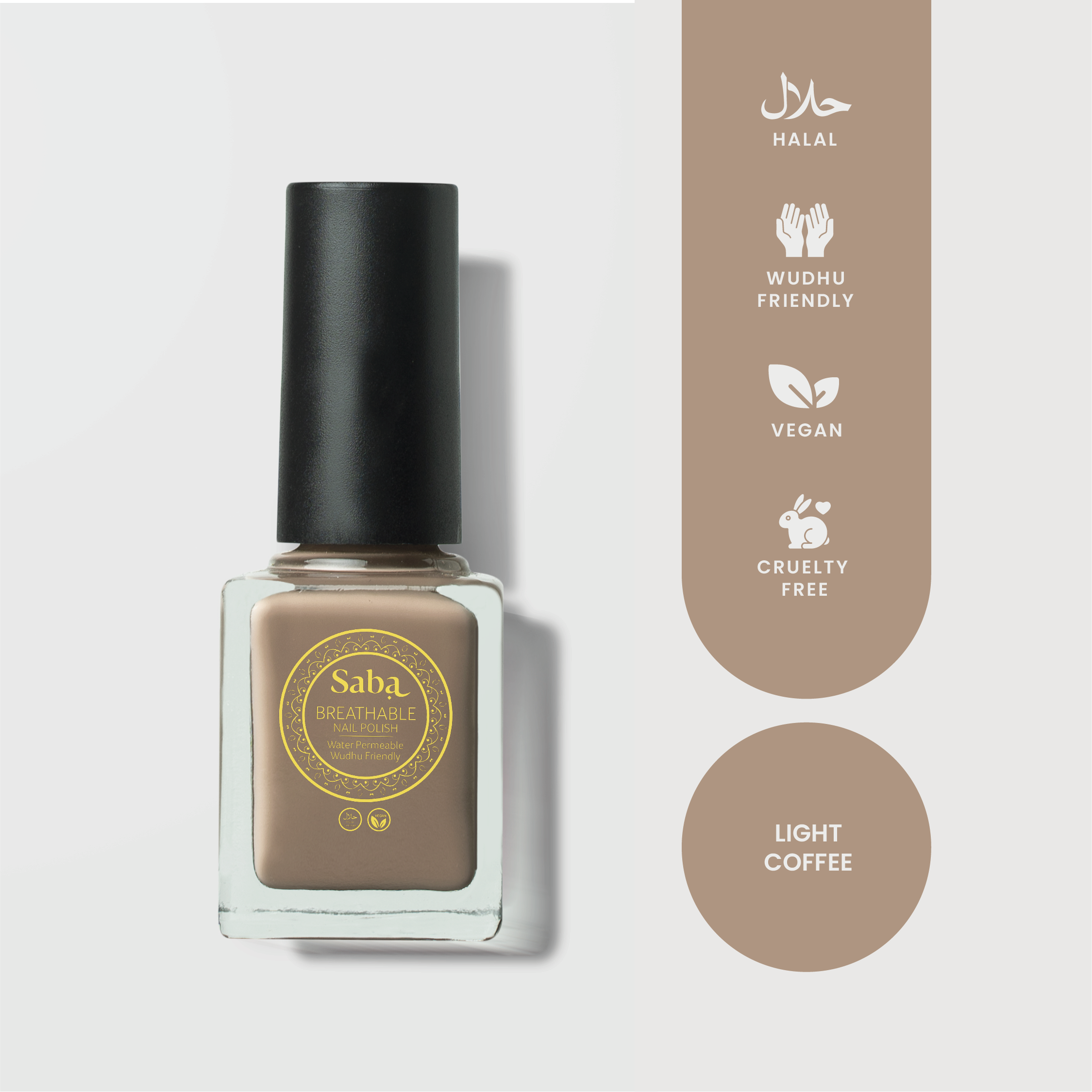 Saba Breathable Halal & Vegan Wudhu Friendly Nail Polish