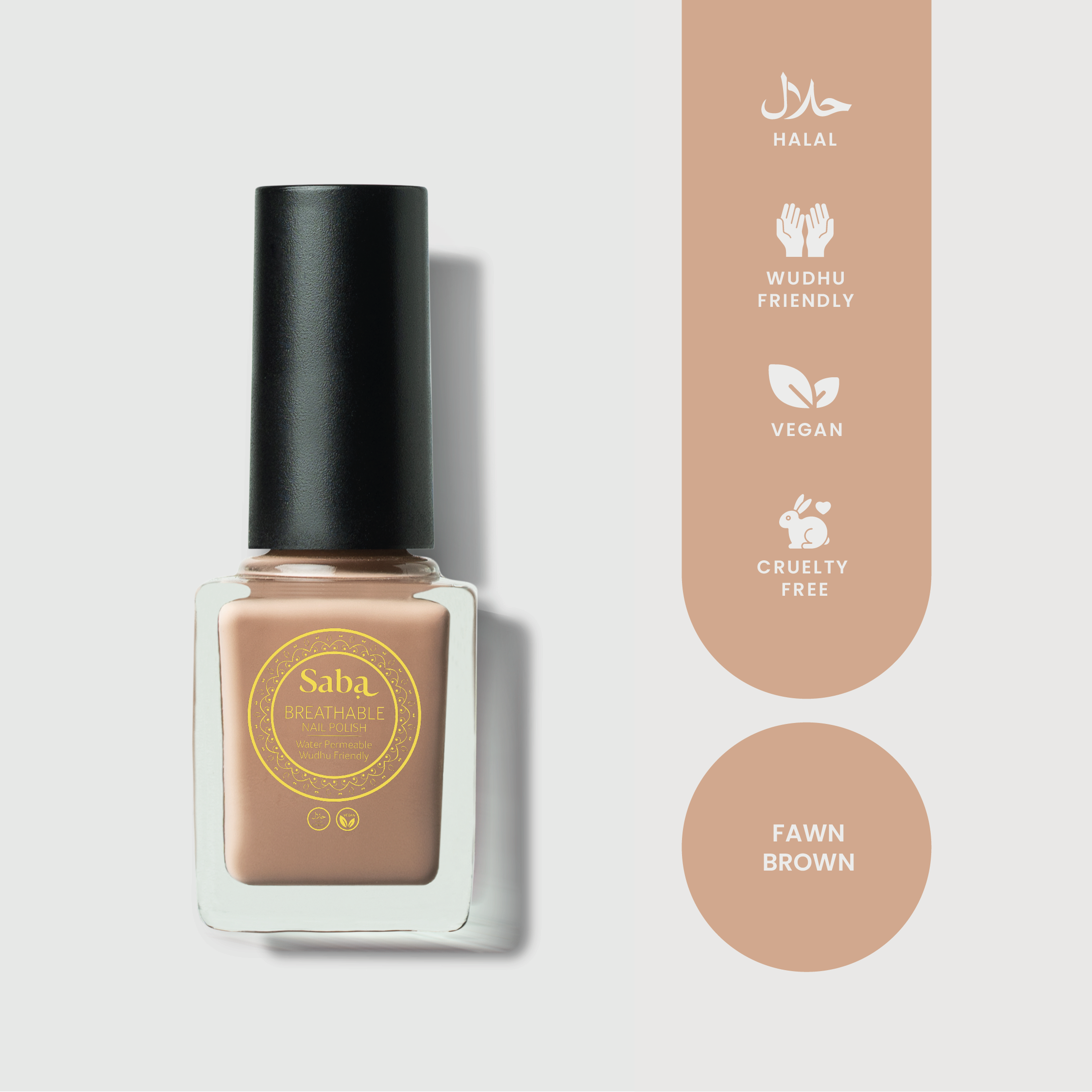 Saba Breathable Halal & Vegan Wudhu Friendly Nail Polish