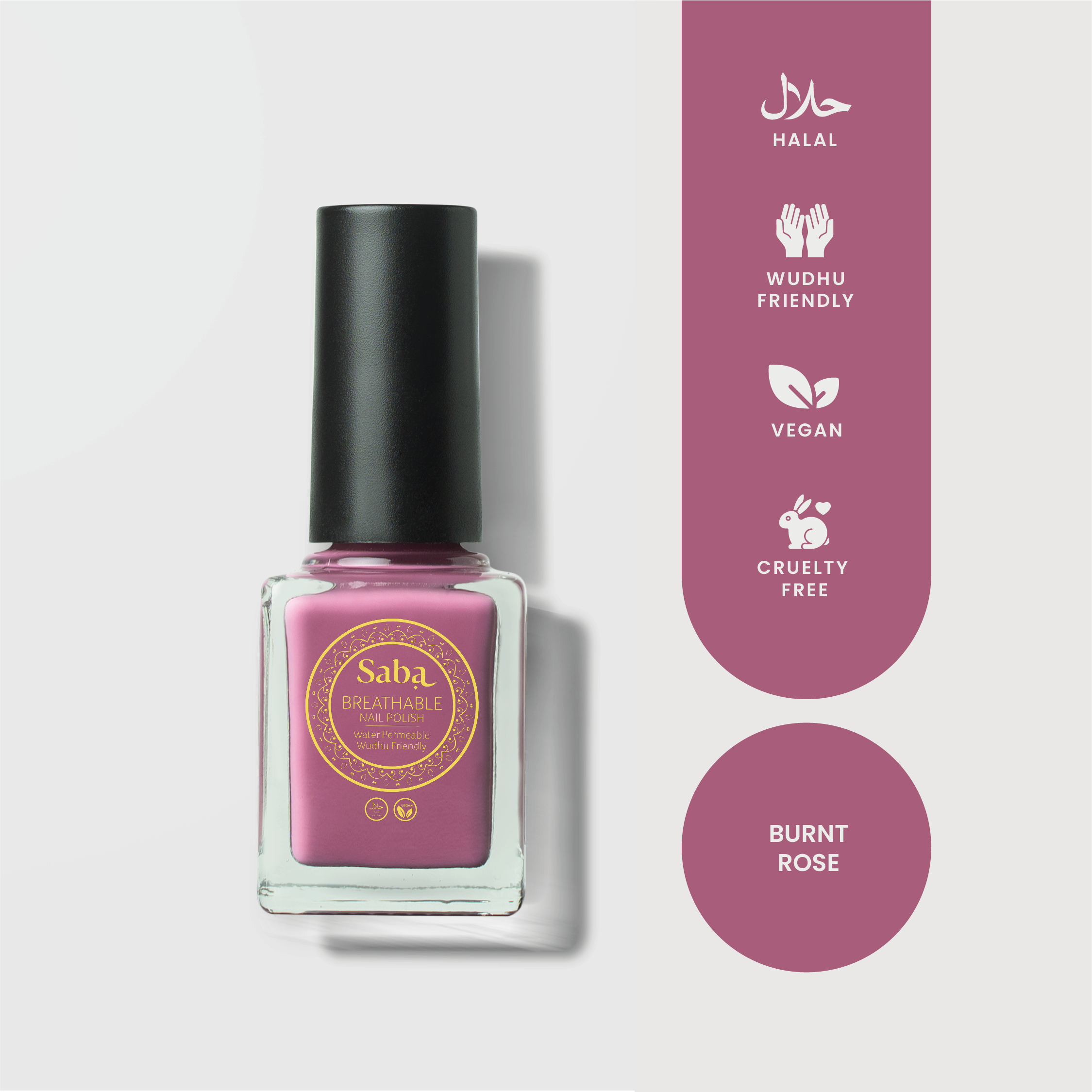 Saba Breathable Halal & Vegan Wudhu Friendly Nail Polish
