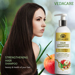 Vedacare Hair Strengthening Shampoo With Apple Cider, Moroccan Argan Oil, Aloe Vera and Almond Oil