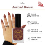 Saba Breathable Nail Polish - Almond Brown