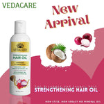 Vedacare Strengthening Hair Oil With Coconut Oil, Hibiscus and Onion - 200 ml