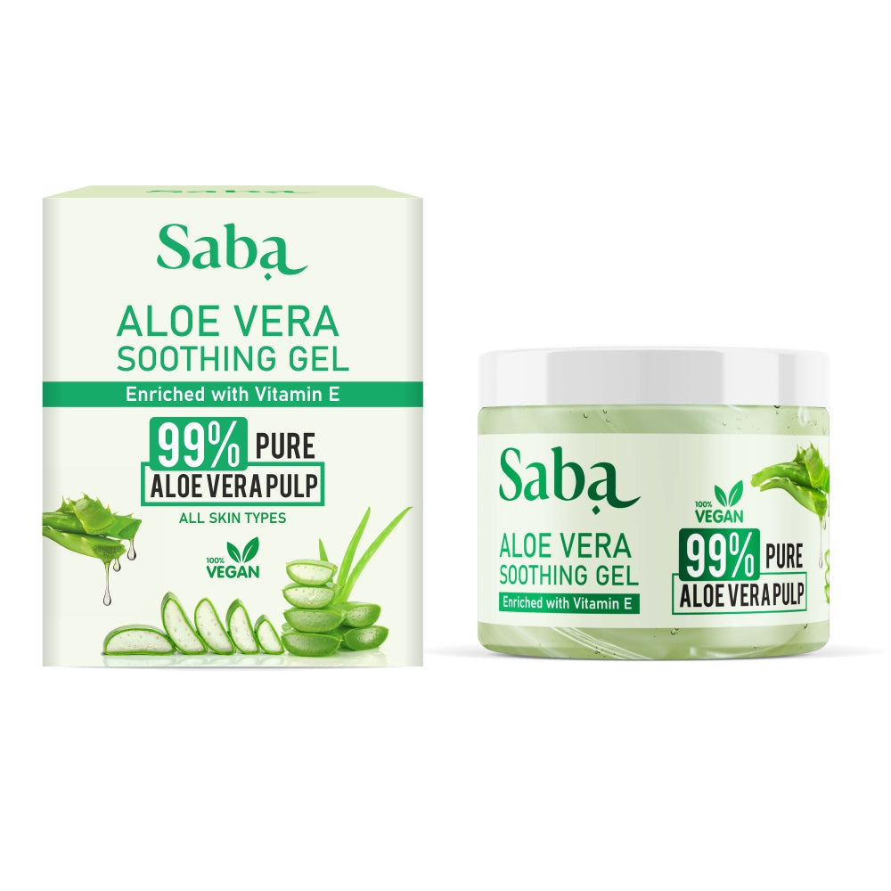 Saba Natural & Pure Aloe Vera Gel for Face, Hair and Skin 100 gm