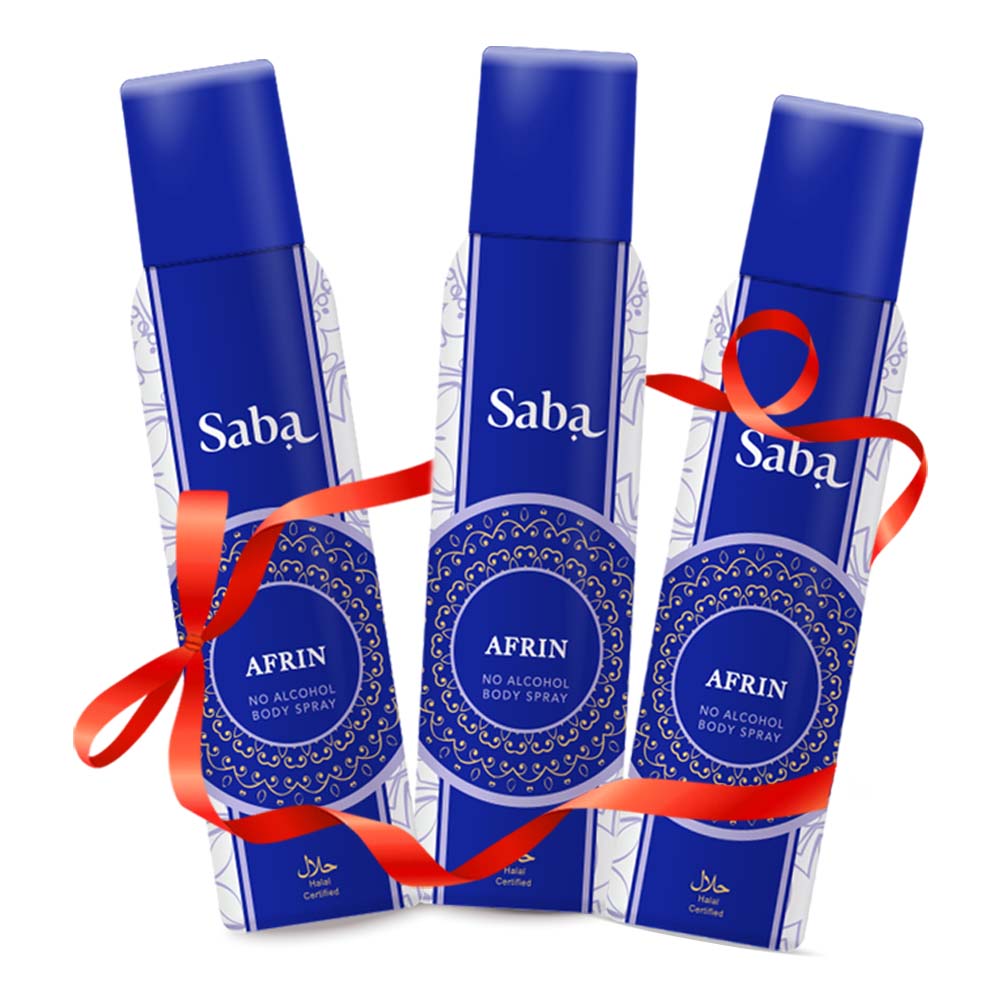 Saba  Afrin Perfumed Body spray Deodorant (pack of 3)
