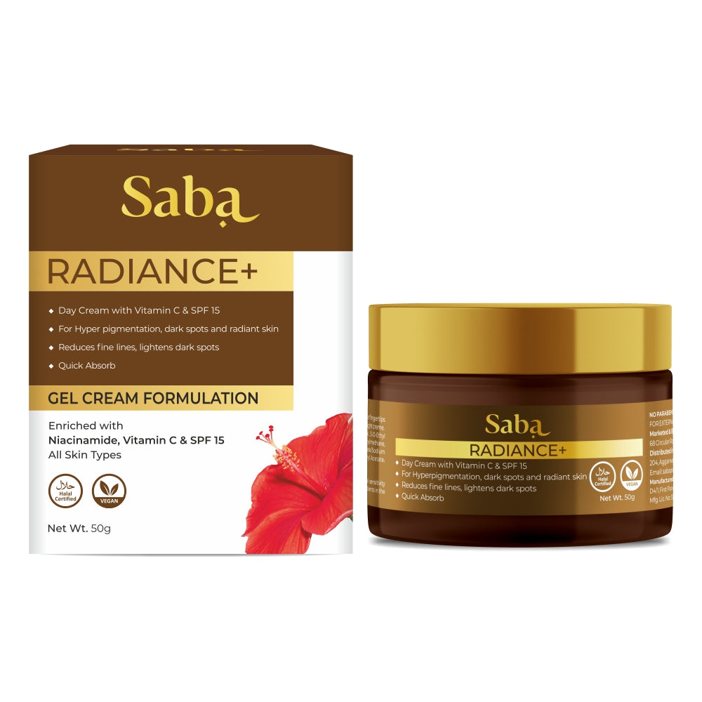 Saba Radiance+ Day Cream with Niacinamide, Vitamin C & SPF 15