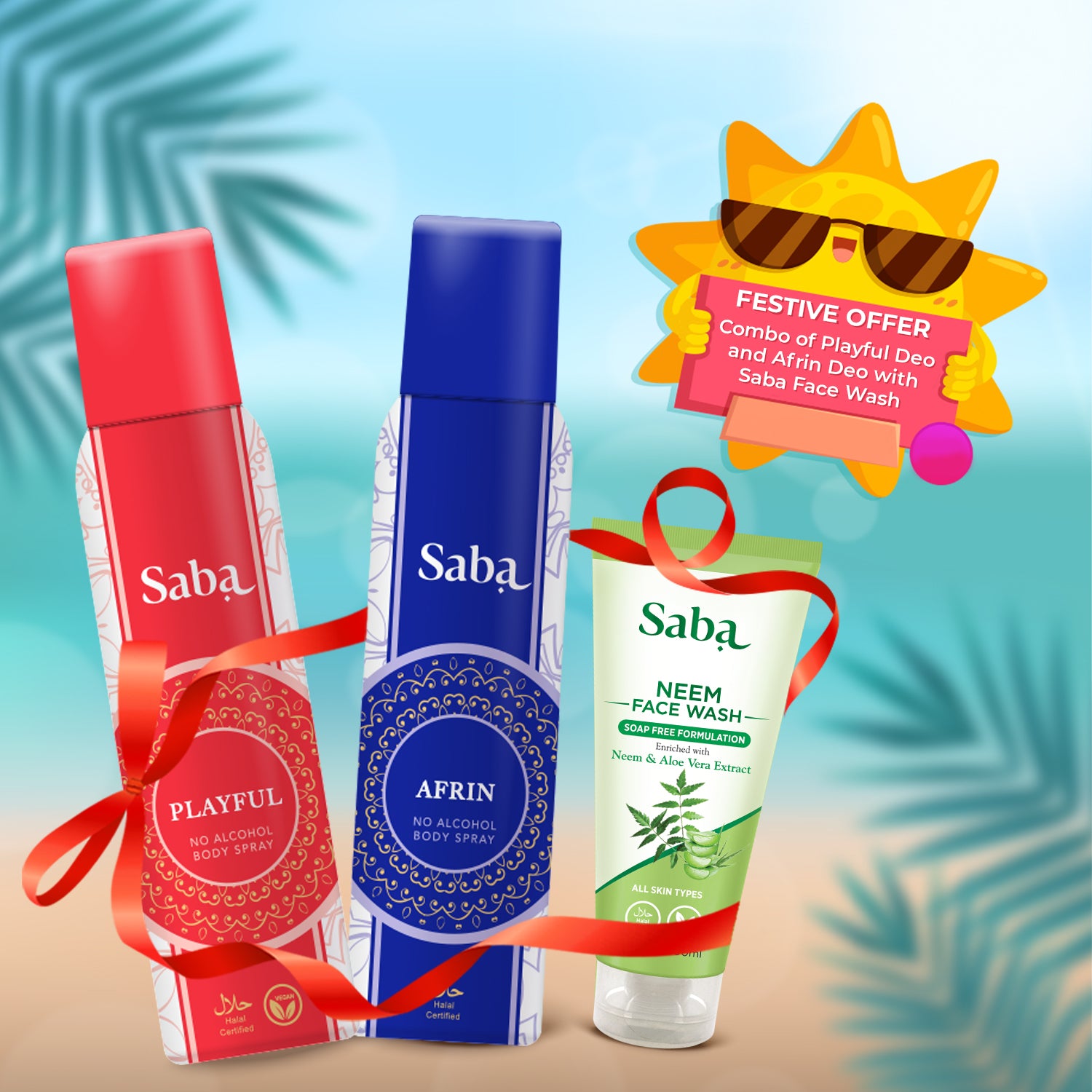 Combo Saba Afrin & Saba Playful with Saba Neem Facewash