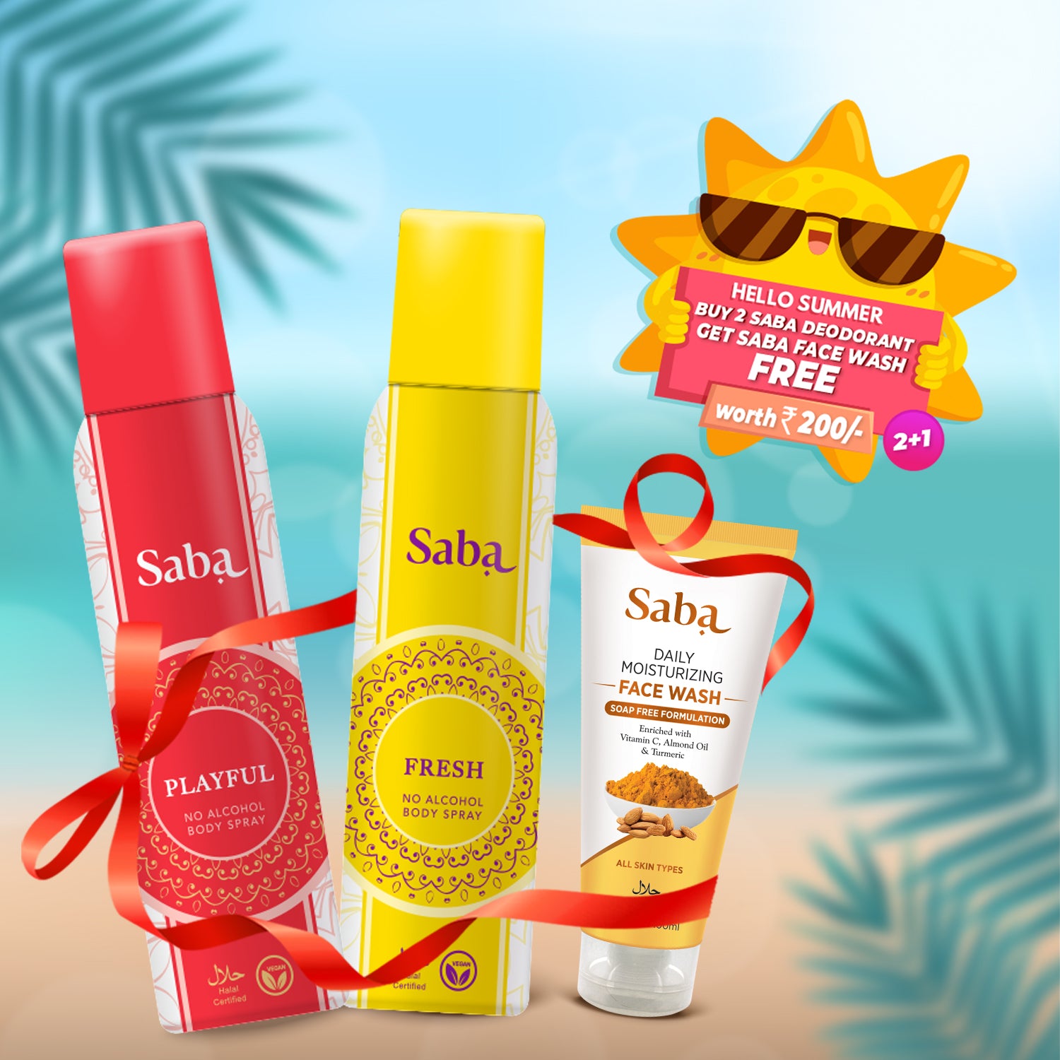Combo of Saba Playful & Saba Fresh with Saba Daily Moisturizing Facewash