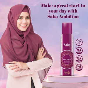 Saba Ambition Perfumed Body spray deodorant - Long lasting Fragrance - Alcohol Free