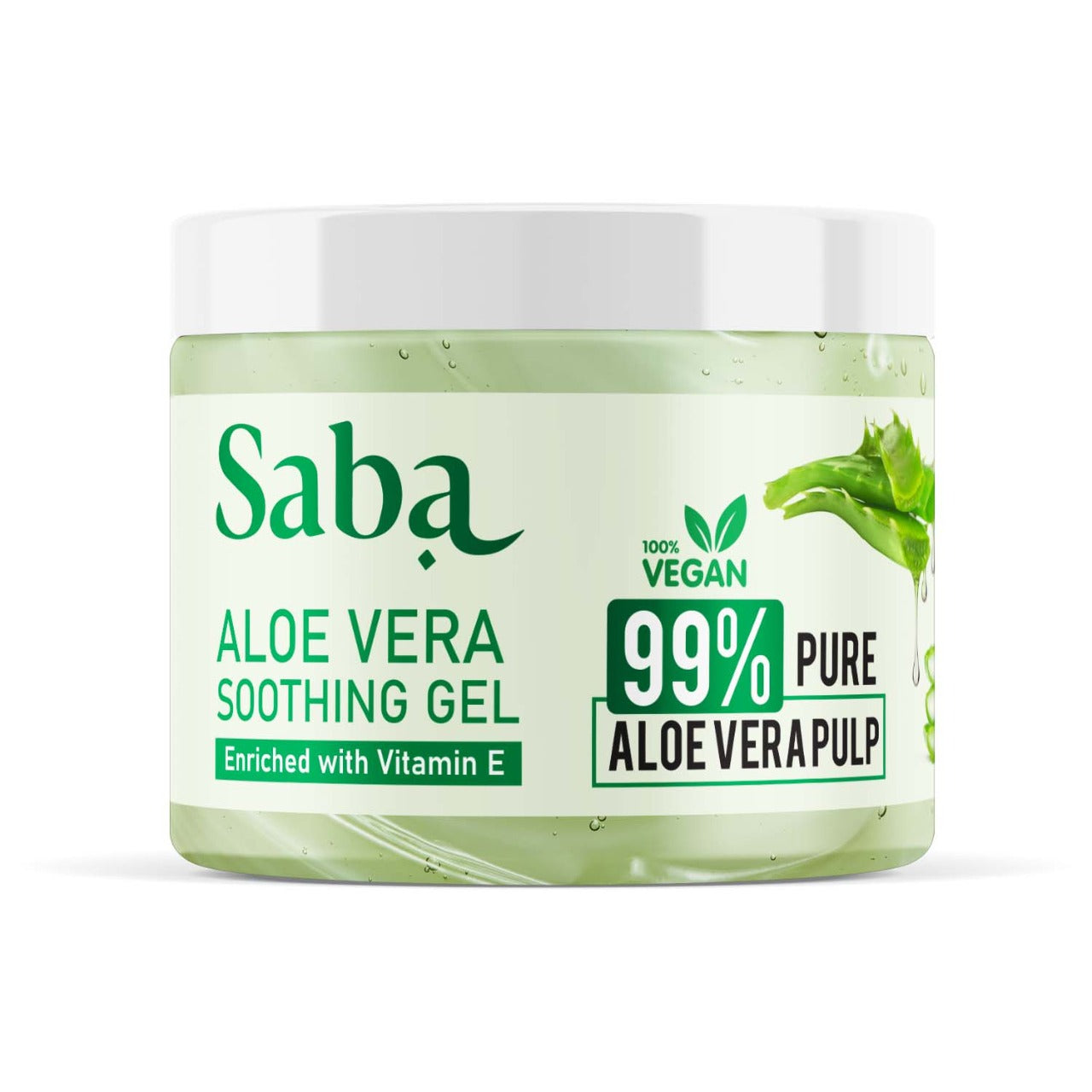 Saba Natural & Pure Aloe Vera Gel for Face, Hair and Skin 100 gm