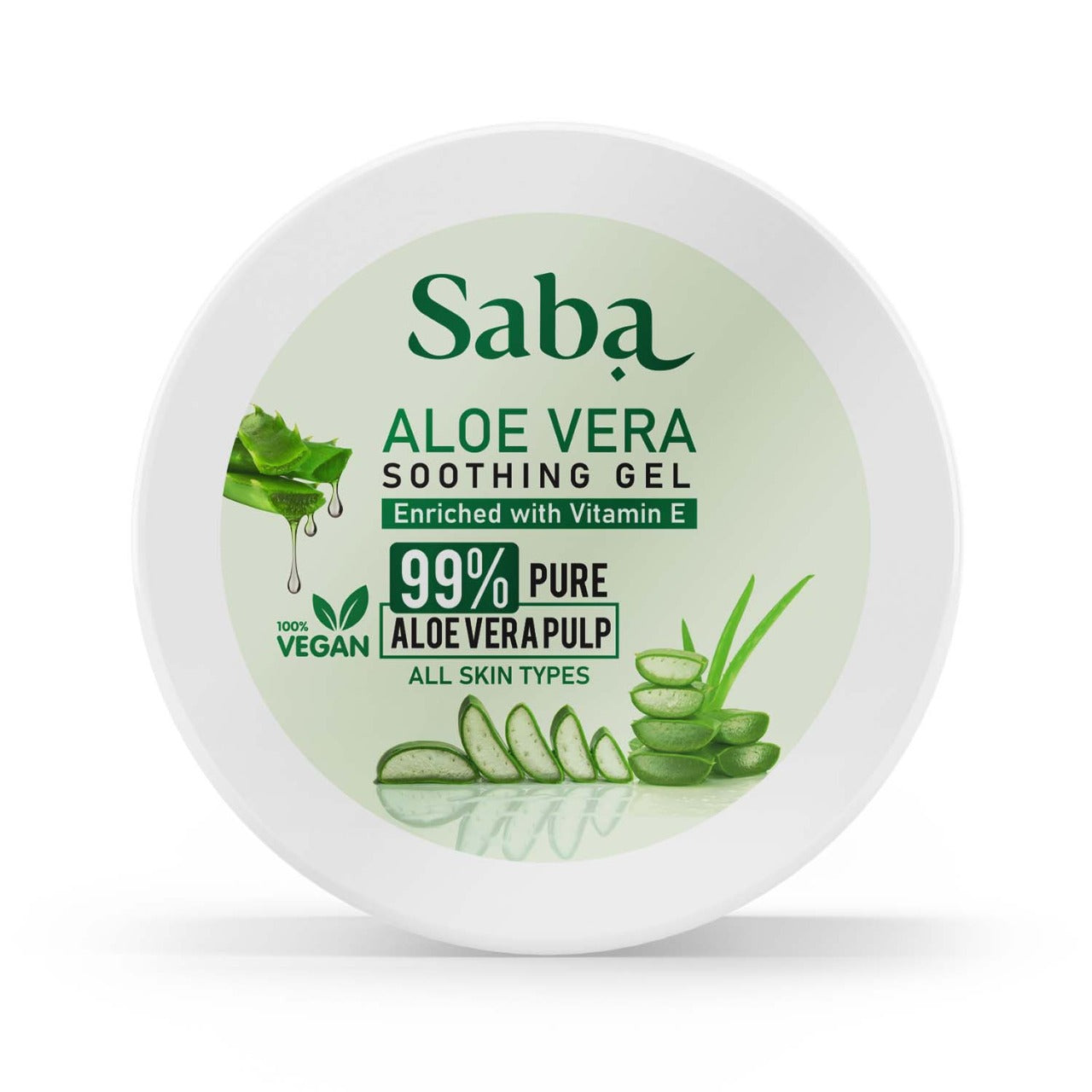 Saba Natural & Pure Aloe Vera Gel for Face, Hair and Skin 100 gm